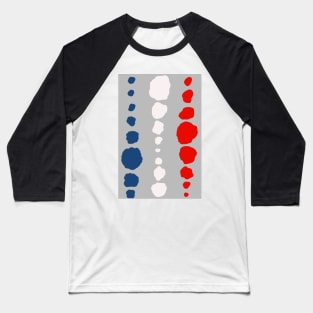 Modern abstract organic polka dots in red, white and blue -independence day Baseball T-Shirt